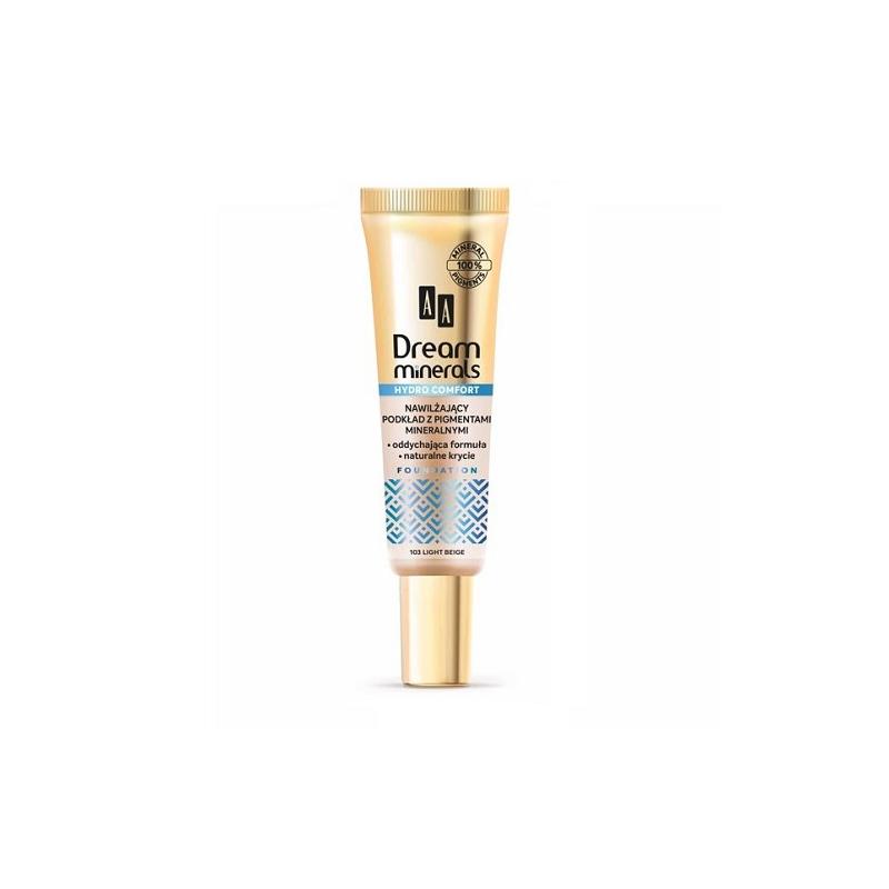 Dream Minerals Hydro Comfort podkład nawilżający 103 Light Beige 30ml Dream Minerals Hydro Comfort podkład nawilżający 103 Light Beige 30ml