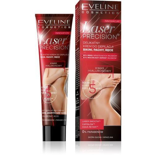 Eveline Cosmetics Laser Precision krem do depilacji bikini, pach i rąk dla skóry suchej i wrażliwej 125 ml