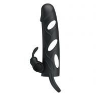 PRETTY LOVE - PENIS SLEEVE WITH BALL STRAP vibration BLACK