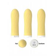 Stymulator-Rechargeable Silicone Touch Vibrator USB 10 Functions - Yellow