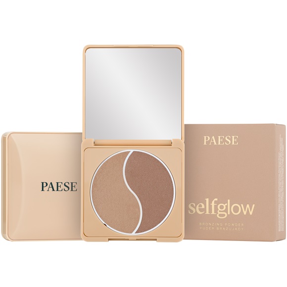 Paese Self Glow Medium puder brązujący o działaniu wygładzającym 6 g