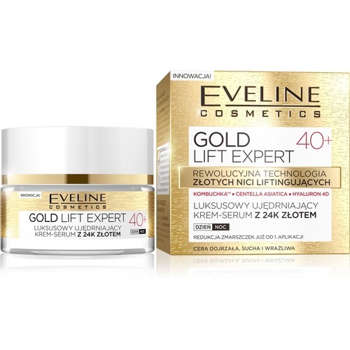 Gold Lift Expert 40+ luksusowy ujędrniający krem-serum z 24k złotem dla cery dojrzałej dzień/noc 50ml