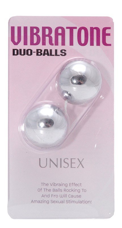 Kulki-VIBRATONE DUO BALLS SILVER BLISTERCARD