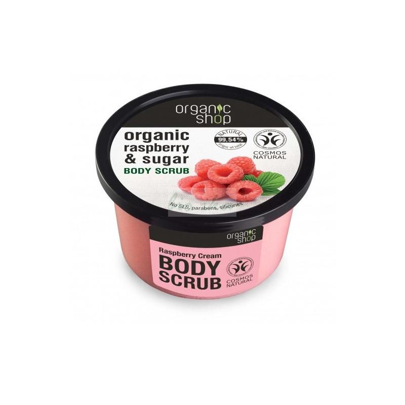 Organic Raspberry & Sugar Body Scrub peeling do ciała o zapachu maliny 250ml Organic Raspberry & Sugar Body Scrub peeling do ciała o zapachu maliny 250ml