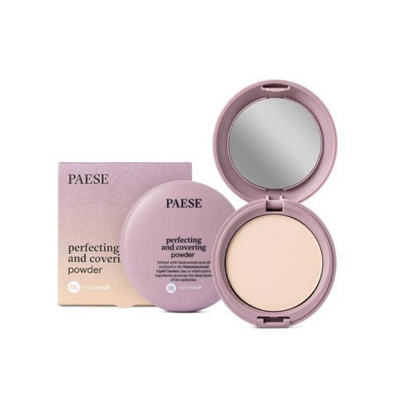 Paese Nanorevit puder matujący dla cery wrażliwej odcień 02 Porcelain 9 g