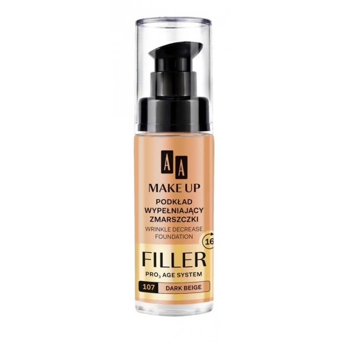 Make Up Filler Wrinkle Decrease Foundation Pro Age System podkład wypełniający zmarszczki 107 Dark Beige 30ml