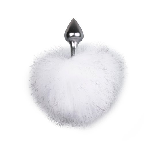 Bunny Tail Plug No. 1 - Silver/White Korek analny