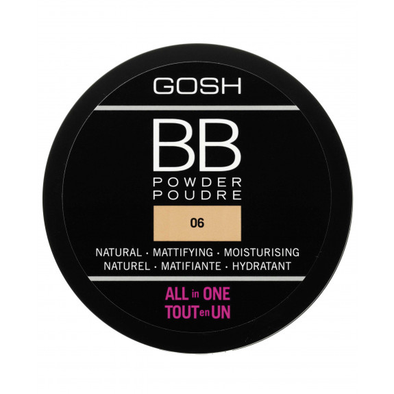 Gosh BB puder matujący odcień 06 Warm Beige 6.5 g