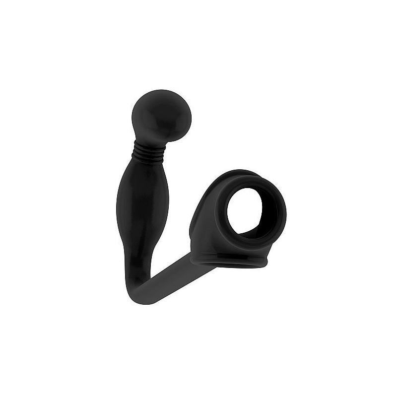No.2 - Butt Plug with Cockring - Black