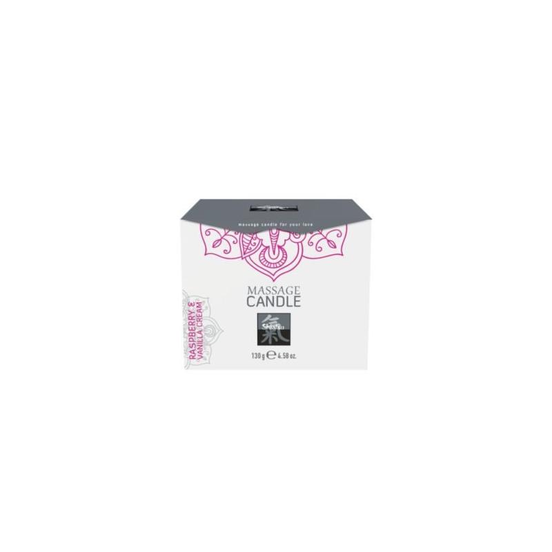Świeca-Shiatsu Massage Candle Raspberry & Vanilla Cream 130g.