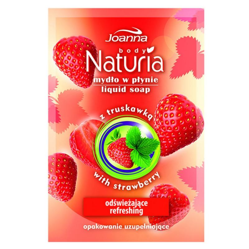 Naturia Body mydło w płynie Truskawka zapas 300ml Naturia Body mydło w płynie Truskawka zapas 300ml
