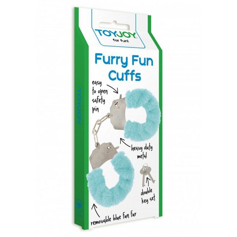 Kajdanki-FURRY FUN CUFFS PALE BLUE PLUSH