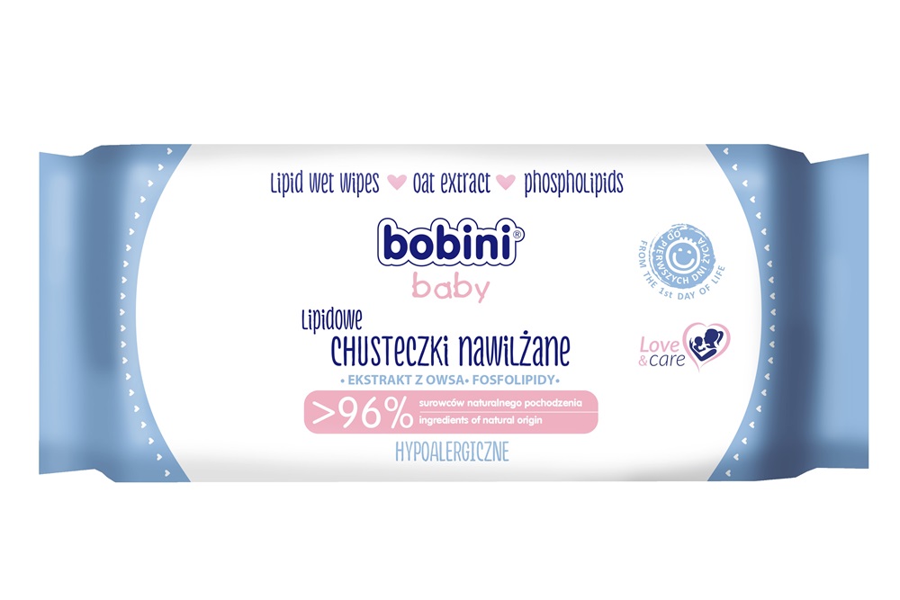 Bobini Baby chusteczki nawilżane dla dzieci i niemowląt Hypoalergiczne 60szt