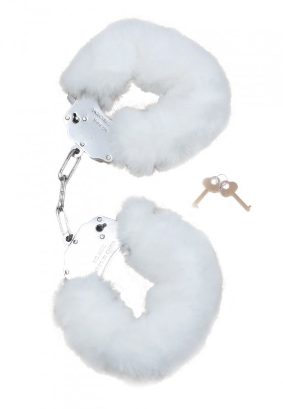 Kajdanki Fetish Boss Series- Furry Cuffs White
