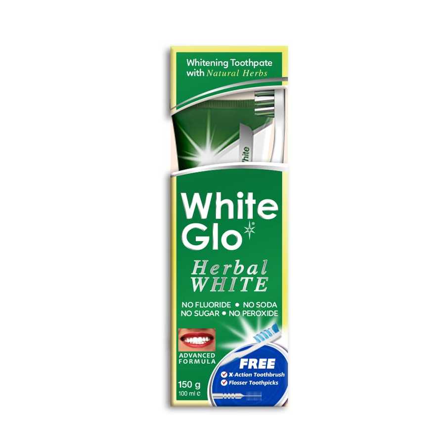 Herbal White Toothpaste wybielająca ziołowa pasta do zębów 100ml + szczoteczka do zębów