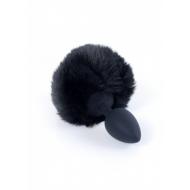 Plug-Jewellery Silicon PLUG - Bunny Tail - Black