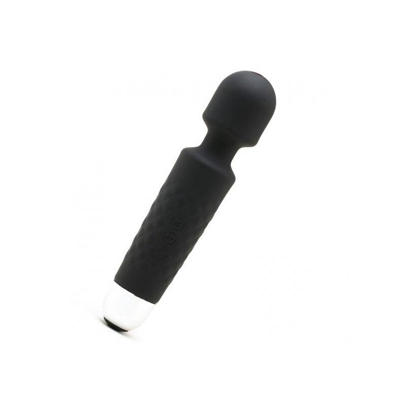 Iwand black rechargeable silicone bodywand massager