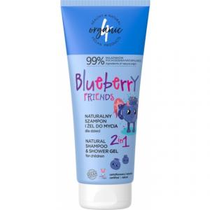 Naturalny szampon i żel do mycia dla dzieci 2w1 Blueberry Friends 200ml