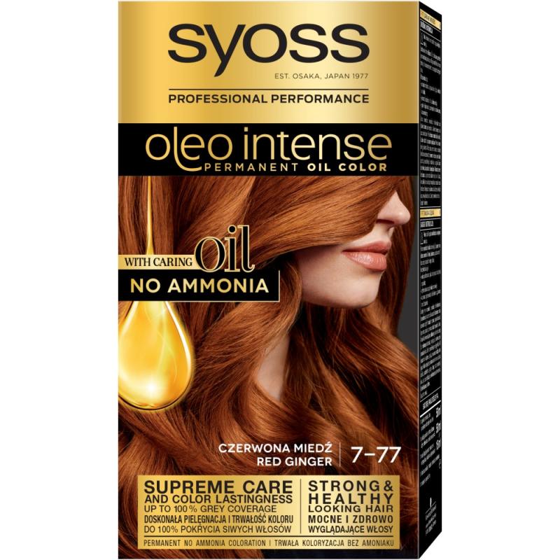Oleo Intense farba do włosów trwale koloryzująca z olejkami 7-77 Czerwona Miedź