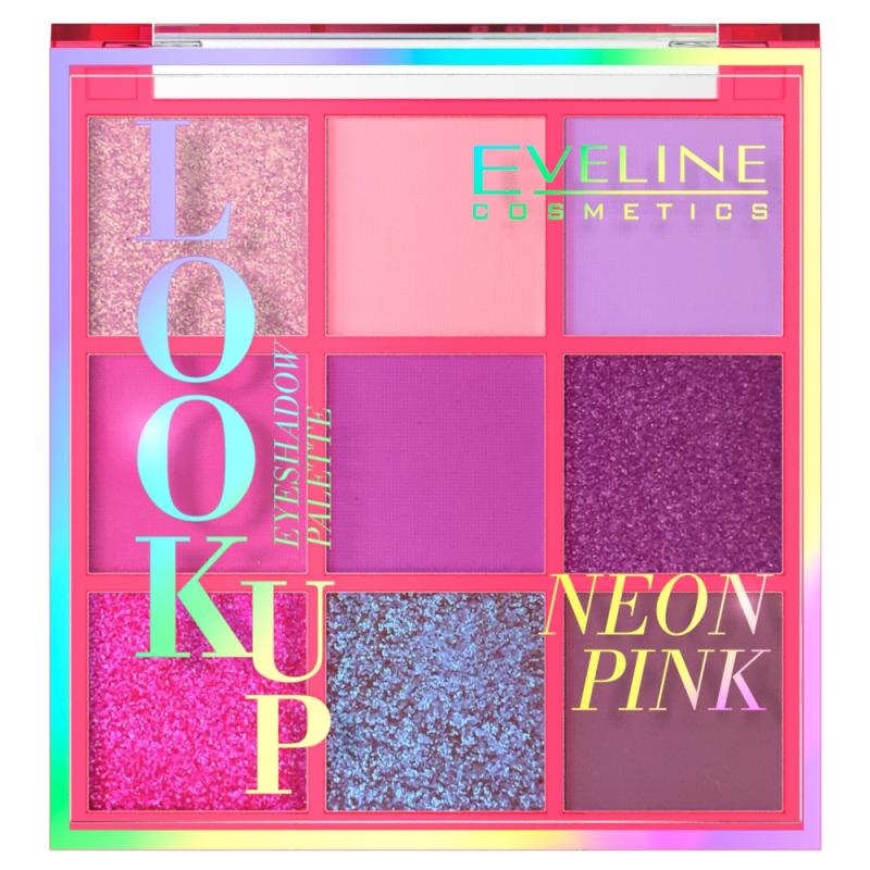Look Up paleta 9 cieni do powiek Neon Pink 10.8g