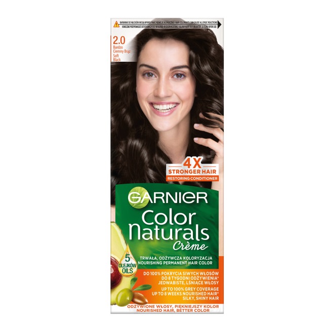 Color Naturals Creme krem koloryzujący do włosów 2.0 Bardzo Ciemny Brąz