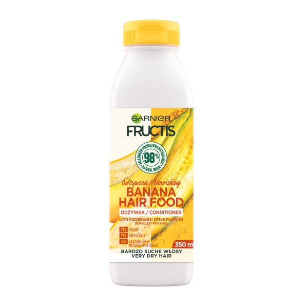 Fructis Banana Hair Food odżywcza odżywka do włosów bardzo suchych 350ml