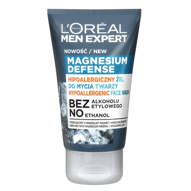 L’Oréal Paris Men Expert Magnesium Defence żel do mycia twarzy dla mężczyzn 100 ml