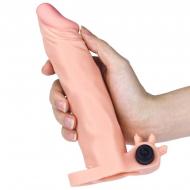 Add 2&quot Pleasure X Tender Vibrating Penis Sleeve Flesh