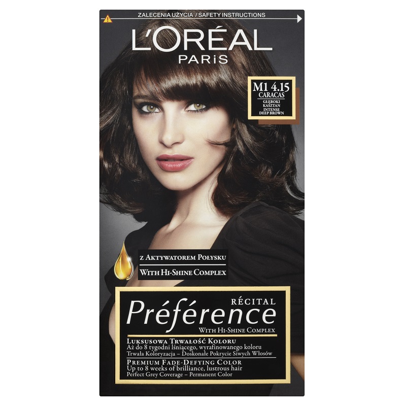 L’Oréal Paris Préférence Cool Blondes farba do włosów odcień 4.15 Intense Deep Brown 1 szt.