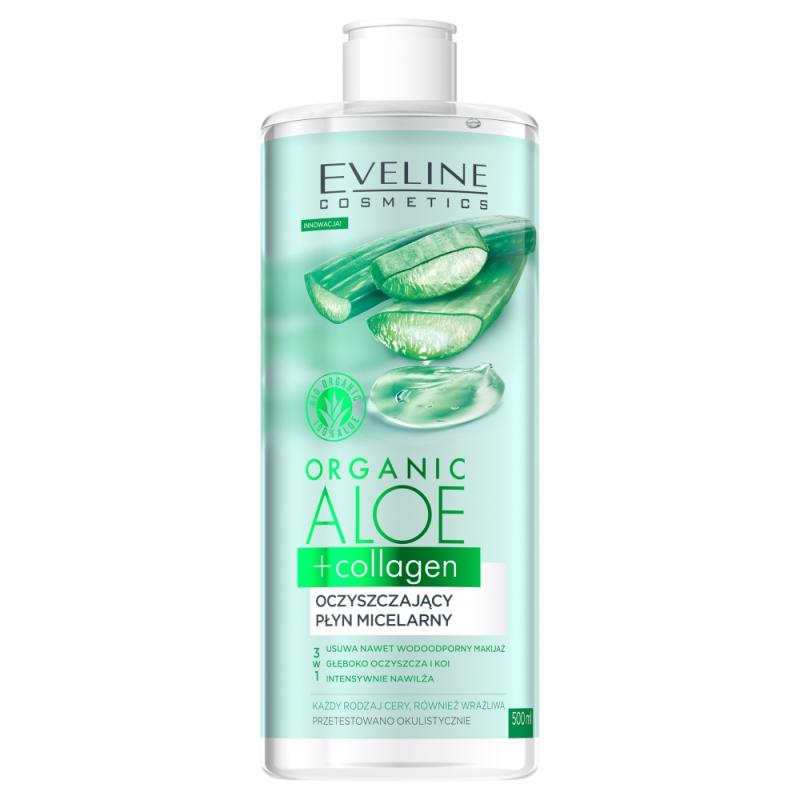 Organic Aloe + Collagen oczyszczający płyn micelarny 3w1 500ml