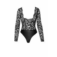F296 Psyche bodysuit of lace and wetlook S