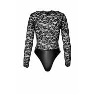 F296 Psyche bodysuit of lace and wetlook L