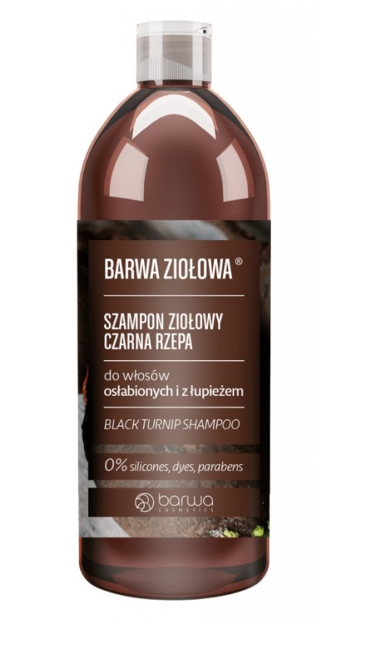 Ziołowa szampon ziołowy do włosów osłabionych i z łupieżem Czarna Rzepa 480ml