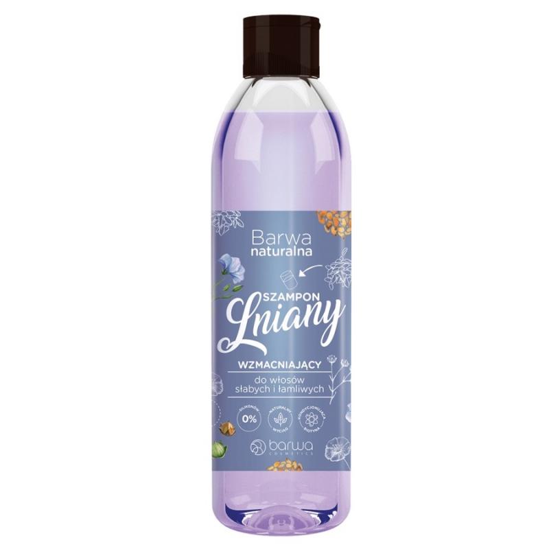 Naturalna lniany wzmacniający szampon do włosów słabych i łamliwych 300ml Naturalna lniany wzmacniający szampon do włosów słabych i łamliwych 300ml