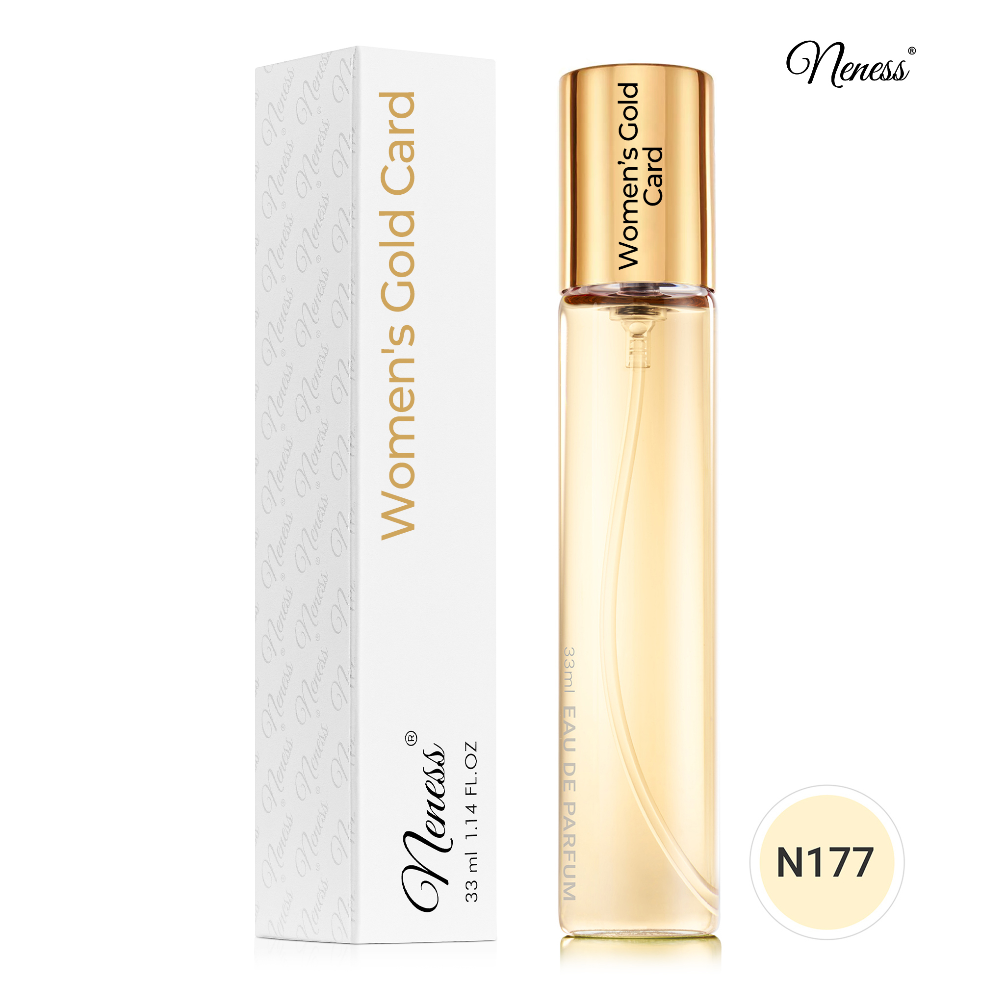 N177. Neness Women'S Gold Card - 33 ml - zapach damski