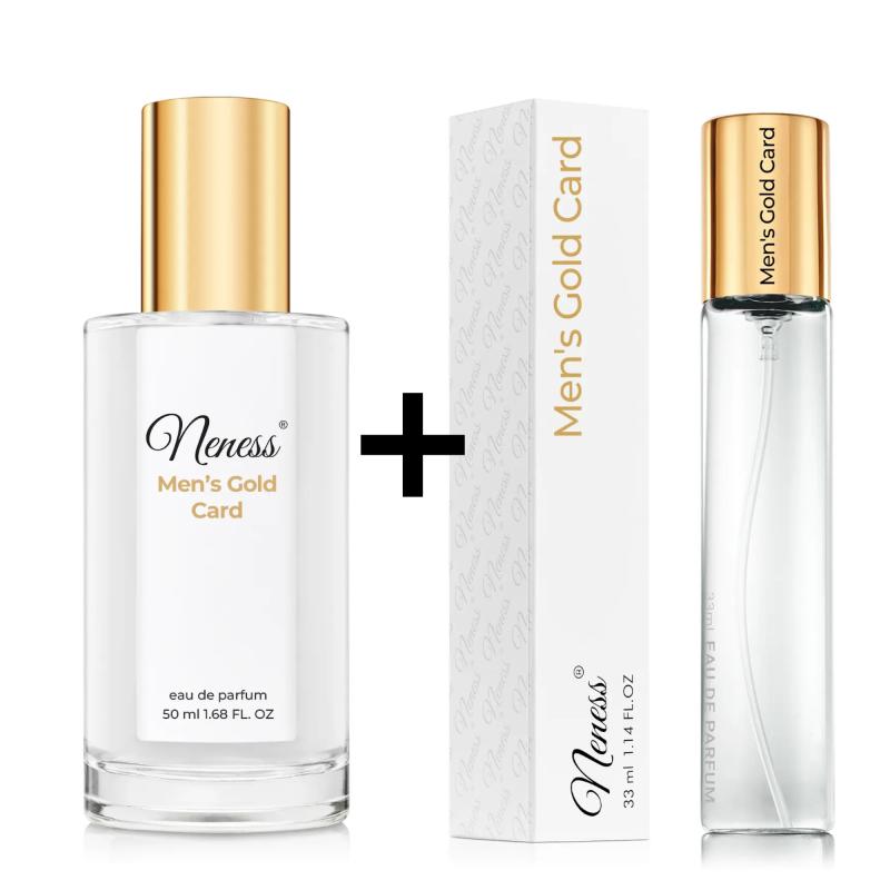 N176. Neness Men'S Gold Card - Zestaw 1+1: 50 ml + 33 ml - męski
