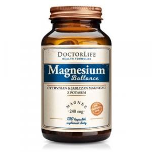Magnesium Ballance cytrynian i jabłczan magnezu magnez 240mg suplement diety 120 kapsułek