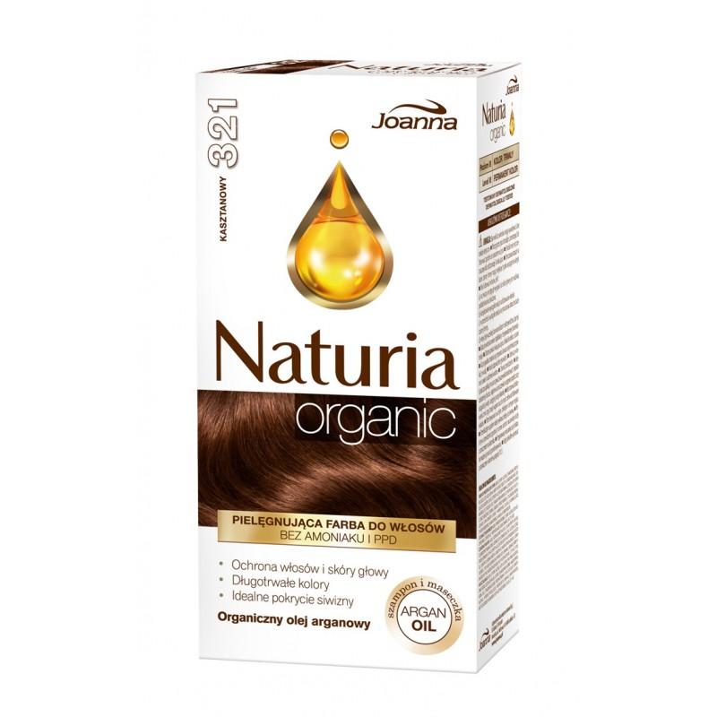 Naturia Organic pielęgnująca farba do włosów bez amoniaku i PPD 321 Kasztanowy Naturia Organic pielęgnująca farba do włosów bez amoniaku i PPD 321 Kasztanowy