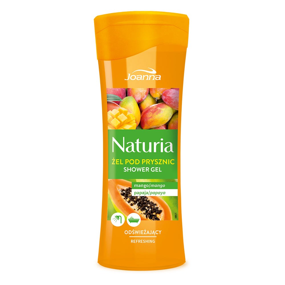 Naturia odświeżający żel pod prysznic Mango i Papaja 300ml