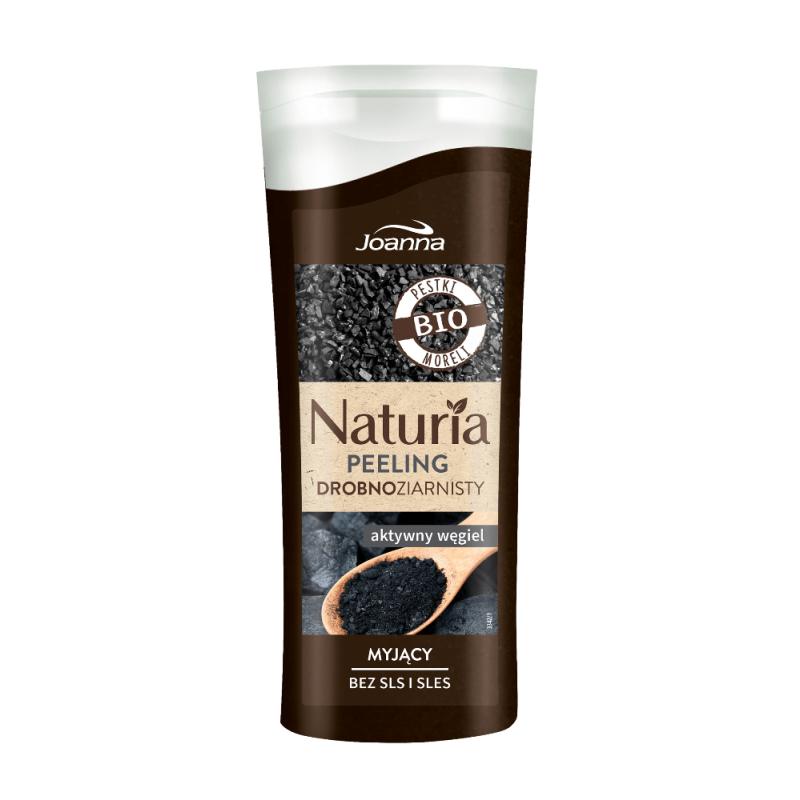 Naturia drobnoziarnisty myjący peeling do ciała Aktywny Węgiel 100g Naturia drobnoziarnisty myjący peeling do ciała Aktywny Węgiel 100g