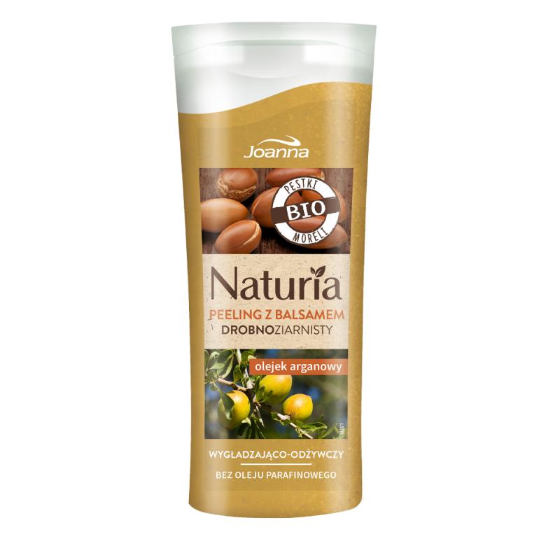 Naturia wygładzająco-odżywczy drobnoziarnisty peeling z balsamem do ciała Olejek Arganowy 100g Naturia wygładzająco-odżywczy drobnoziarnisty peeling z balsamem do ciała Olejek Arganowy 100g