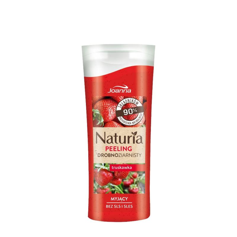 Naturia drobnoziarnisty myjący peeling do ciała Truskawka 100g Naturia drobnoziarnisty myjący peeling do ciała Truskawka 100g
