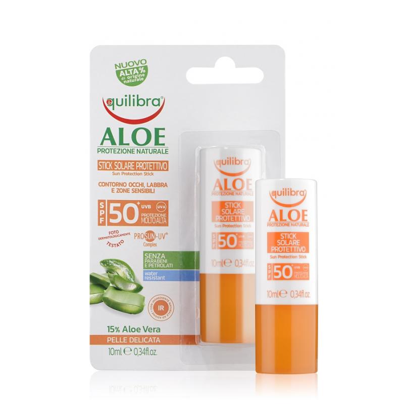 Aloe Sun Protection Stick SPF50 aloesowy sztyft przeciwsłoneczny 10ml Aloe Sun Protection Stick SPF50 aloesowy sztyft przeciwsłoneczny 10ml