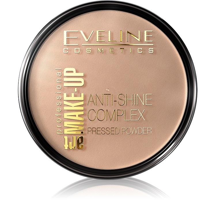 Art Make-Up Anti-Shine Complex Pressed Powder matujący puder mineralny z jedwabiem 35 Golden Beige 14g