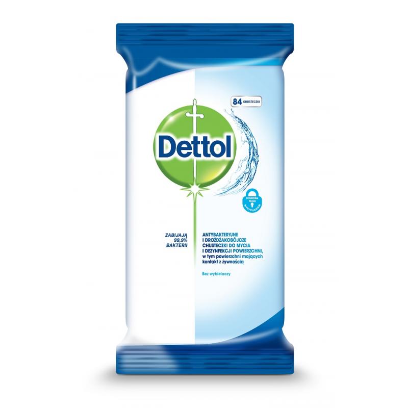 Dettol chusteczki do mycia i dezynfekcji powierzchni antybakteryjne i drożdżakobójcze 84 szt Dettol chusteczki do mycia i dezynfekcji powierzchni antybakteryjne i drożdżakobójcze 84 szt
