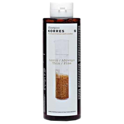 KORRES Rice Proteins & Linden Shampoo for fine hair Szampon do włosów 250 ml