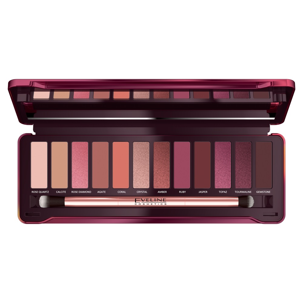 Eveline Cosmetics Ruby Glamour paleta cieni do powiek 12 g