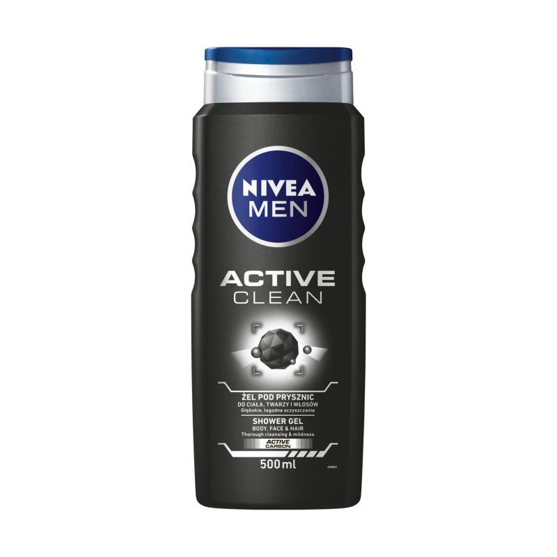 Men Active Clean żel pod prysznic do twarzy. ciała i włosów 500ml