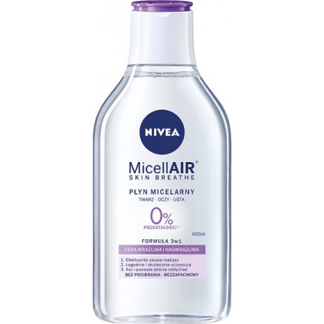 MicellAir Skin Breathe pielęgnujący płyn micelarny do cery wrażliwej i nadwrażliwej 400ml