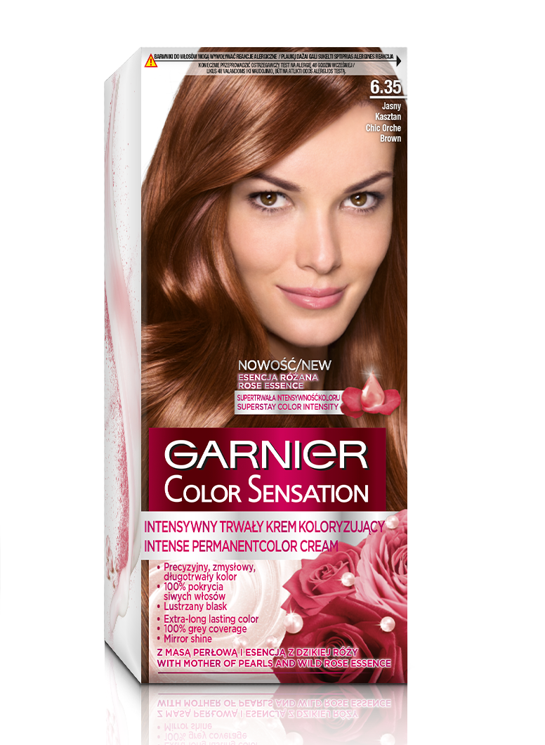 Garnier Color Sensation farba do włosów odcień 6.35 Szykowny Jasny Kasztan 1 szt.